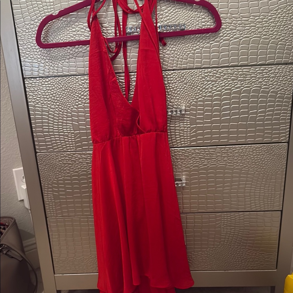 Tobi Red Halter Sundress for Night Out